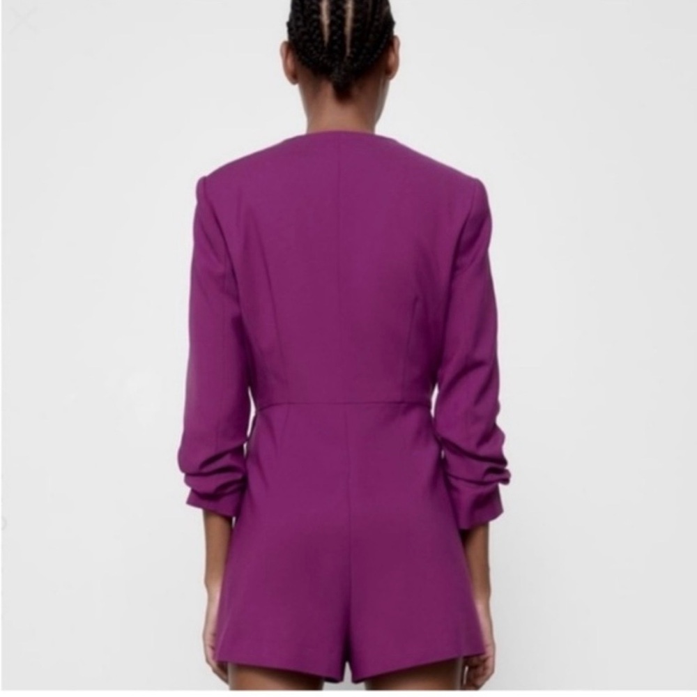 Zara Women's Vibrant Purple Blazer Romper - Picture 2 of 7